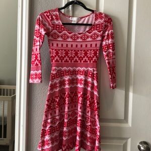 Mini red and white dress